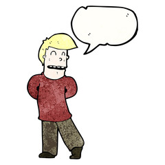 shy man cartoon