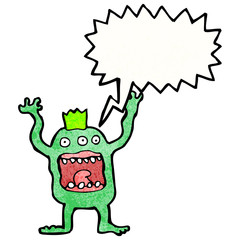 crazy shrieking monster cartoon