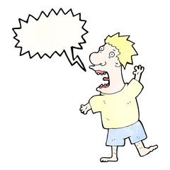 screaming man cartoon