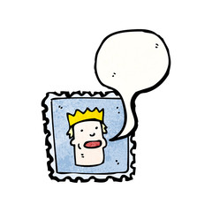 cartoon postage stamp