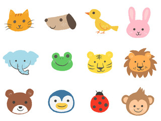 動物の顔セット