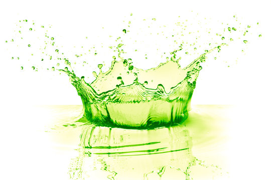 green abstract drink splash