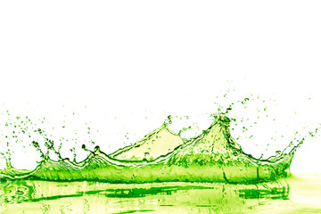 green abstract drink splash