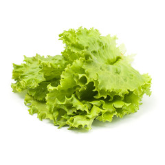 Bunch of fresh green lettuce on white background