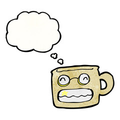 cartoon grinning mug