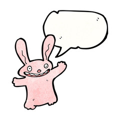 cartoon pink rabbit