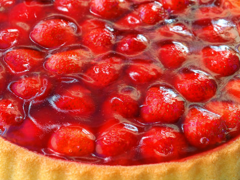 Erdbeeren auf Torte