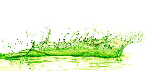 green soda abstract splash