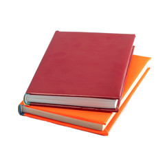 Two books isolated on white background