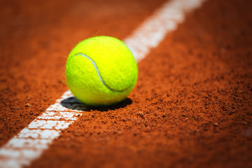 Tennis Ball on a tennis court 