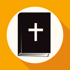 Fototapeta premium Icon book on white circle with a long shadow