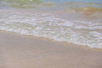 wave of sea on the sandy beach