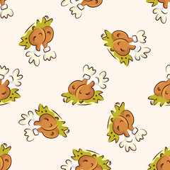 fast food freid chicken icon,10,seamless pattern