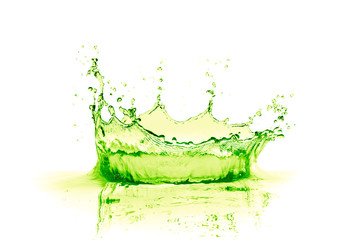green juice splash, abstract summer beverage