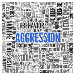 AGGRESSION Word Tag Cloud Design