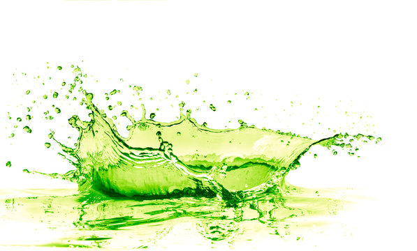 green juice splash, abstract summer beverage