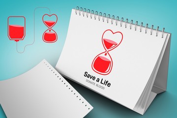 Composite image of blood donation