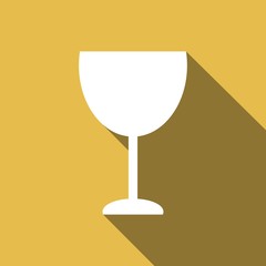 Icon cup with a long shadow