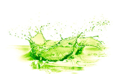 green juice splash, abstract summer beverage