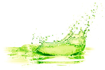 green juice splash, abstract summer beverage