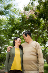 Fototapeta premium Hugging mature couple