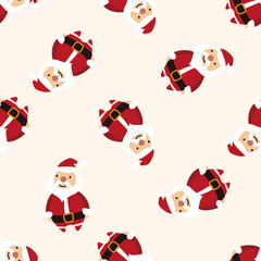 Christmas santa claus icon 10,seamless pattern