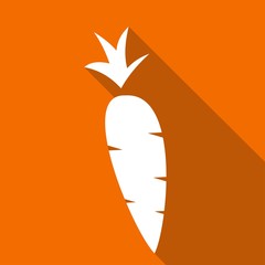 Carrot Icon with a long shadow