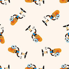 bizarre robot icon 10,seamless pattern