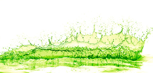 green juice splash, abstract summer beverage