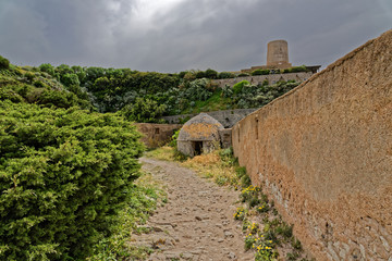 Fototapeta na wymiar Festungsanlage Bonifacio mit Turm