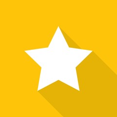 sickle hammer icon with a long shadow