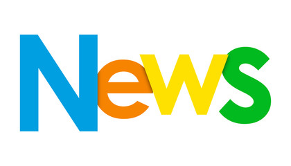 NEWS Overlapping Letters Vector Icon