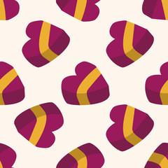Valentine's Day box of chocolate icon e,seamless pattern
