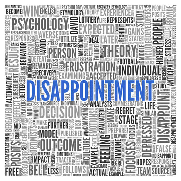 DISAPPOINTMENT Word Tag Cloud Design