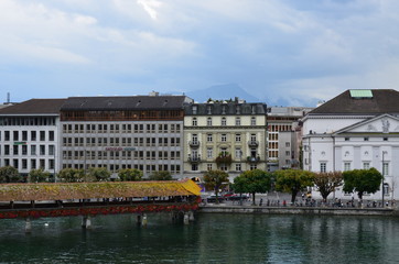 Chapel Bridge in Lucerne, Switzerland