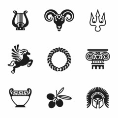 Vector Greece icon set