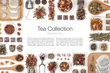 tea on white background 