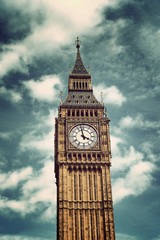 Fototapeta na wymiar Clock Tower known as Big Ben, in London, UK