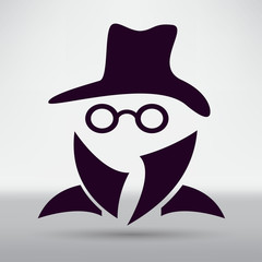 Man in suit. Secret service agent icon