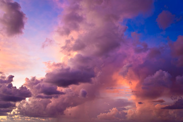 Obraz premium Cloudscape after the storm at sunset