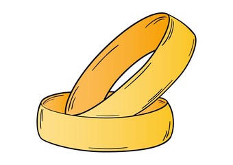 two gold rings