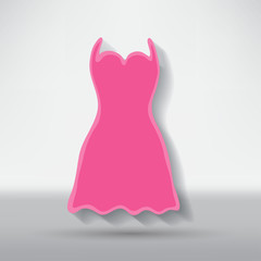 Woman dress sign icon. Elegant clothes symbol