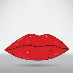 Kiss lips vector lipstick icon passion symbol people