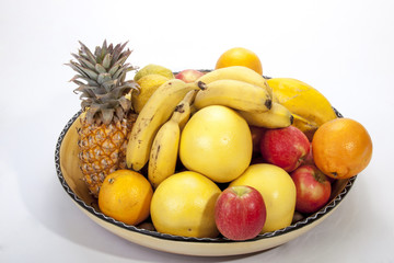 Studio Shot of Assortment of Fresh Fruit