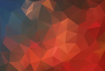 Poster Red Abstract polygonal background. © igor_shmel