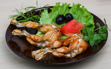 Fried frog legs