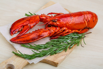 Boiled lobster