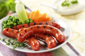 grilled red sausage