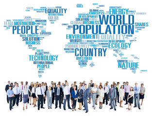 World Population Global People Community International Concept