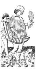 Medieval Hunting : Falconry - 15th century